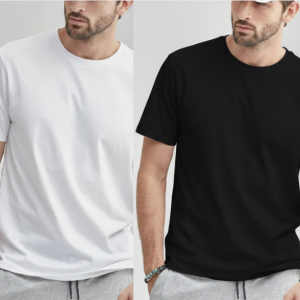 Solid T-shirt -(black & White)